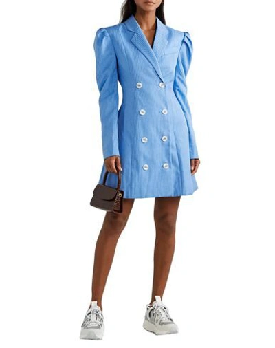 Shop Maggie Marilyn Woman Mini Dress Azure Size 8 Polyester, Viscose, Elastane In Blue