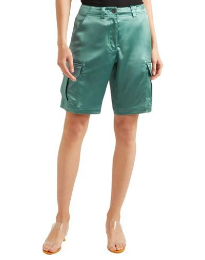 Shop Sies Marjan Woman Shorts & Bermuda Shorts Emerald Green Size 0 Triacetate, Polyester