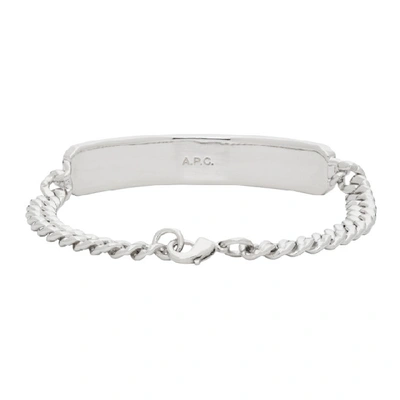 Shop A.p.c. Silver Darwin Bracelet In Rab Argent