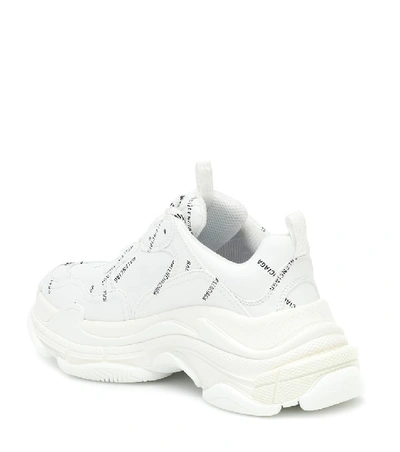 Shop Balenciaga Triple S Sneakers In White