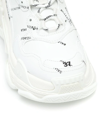 Shop Balenciaga Triple S Sneakers In White