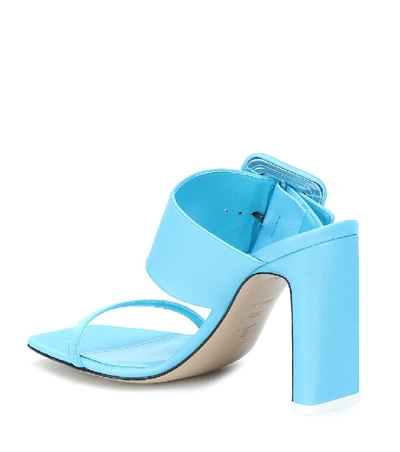 Shop Attico Naomi Satin Sandals In Blue