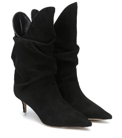 Shop Attico Tate Suede Ankle Boots In Black