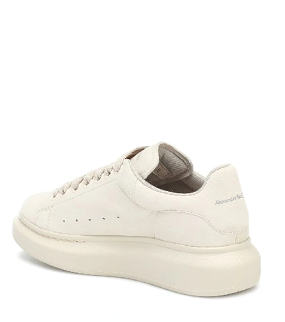 Shop Alexander Mcqueen Leather Sneakers In White