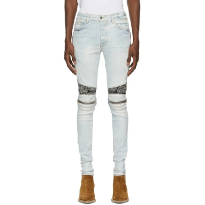 Shop Amiri Blue Bandana Mx2 Jeans In Ils