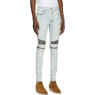 Shop Amiri Blue Bandana Mx2 Jeans In Ils