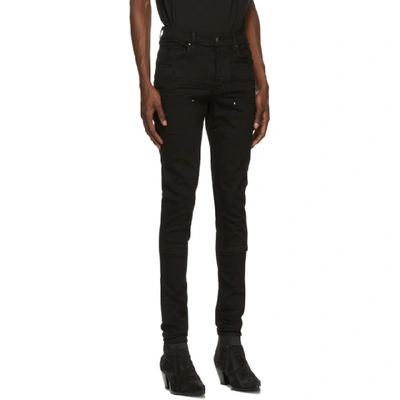 Shop Amiri Black Workman Skinny Jeans