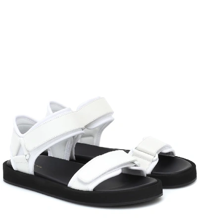 Shop The Row Hook And Loop Leather Sandals In White