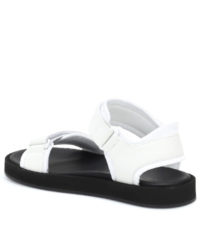 Shop The Row Hook And Loop Leather Sandals In White
