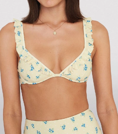 Shop Faithfull The Brand Chaumont Floral Bikini Top