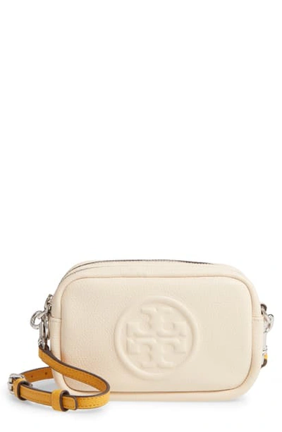Shop Tory Burch Perry Bombe Leather Crossbody Bag In Pink Moon
