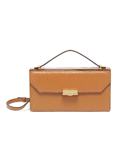 Manu Atelier Jackie Rectangle Leather Bag In Brown ModeSens