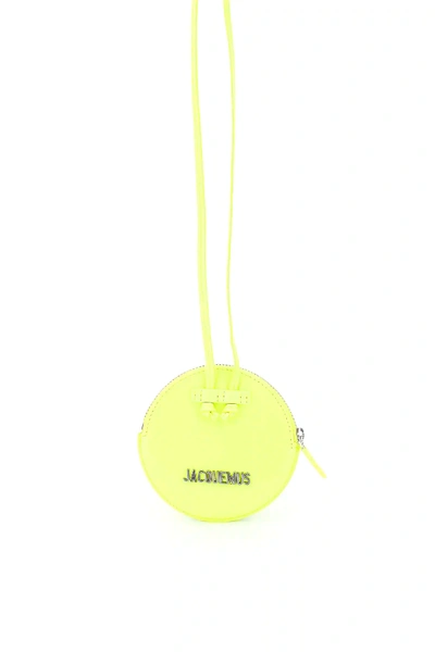Shop Jacquemus Le Pitchou Round Purse In Yellow,green