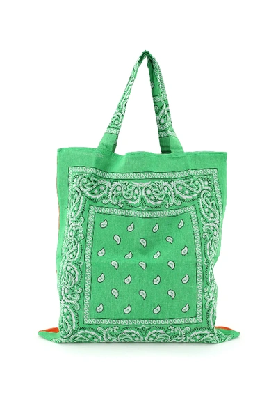 Shop Arizona Love Bandana Print Tote Bag In Green,red,white