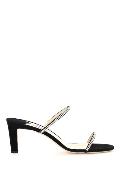 Shop Jimmy Choo Brea Mules 65 With Crystals In Black