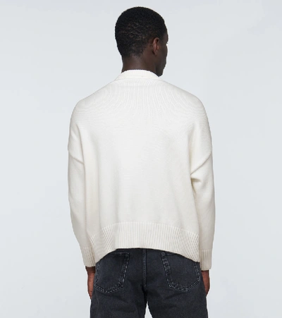 Shop Ami Alexandre Mattiussi Ami De Coeur Oversized Sweater In White