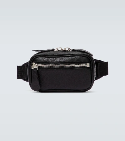 Shop Maison Margiela Grainy Embossed Leather Belt Bag In Black