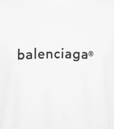 Shop Balenciaga Copyright Logo Medium-fit T-shirt In White