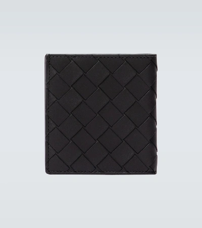 Bottega Veneta Folded Leather Wallet In Black