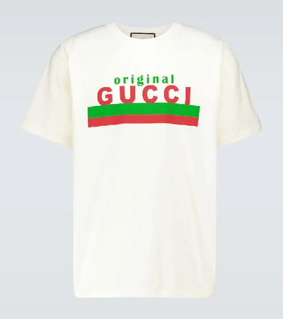 Shop Gucci Original  Cotton T-shirt In Neutrals