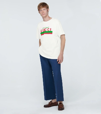 Shop Gucci Original  Cotton T-shirt In Neutrals