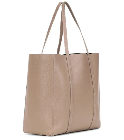 Shop Balenciaga Everyday Leather Tote In Beige