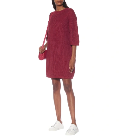 Shop See By Chloé Linen And Cotton Midi Dress In Purple