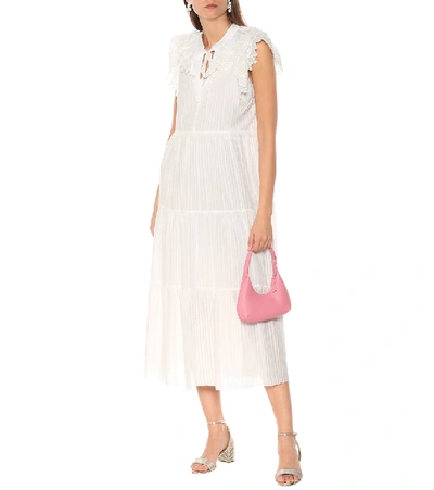 Shop See By Chloé Cotton-voile Midi Dress In White