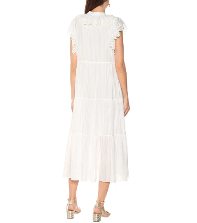 Shop See By Chloé Cotton-voile Midi Dress In White