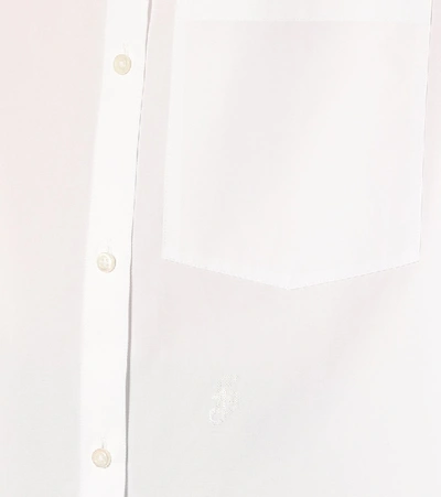 Shop Jil Sander Oversized Cotton Poplin Shirt Dress In White