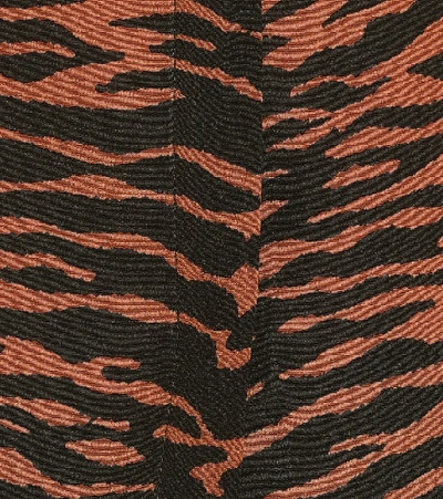 Shop Saint Laurent Tiger-printed Silk Shirt In Orange