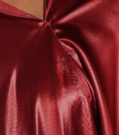 Shop Rick Owens Seb Satin Gown In Red