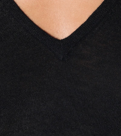 Joseph Cashair Cashmere V-neck Sweater In Black