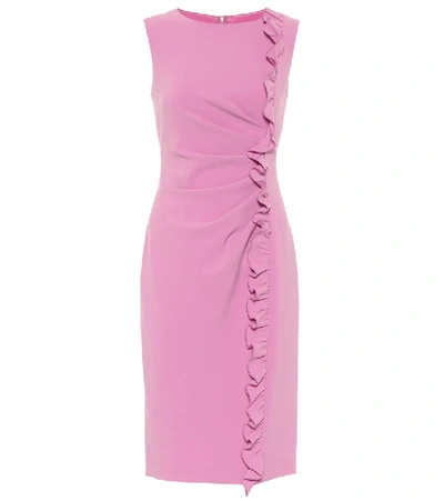 Shop Max Mara Sierra Cady Midi Dress In Pink