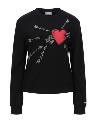 Shop Red Valentino Sweatshirts In Black