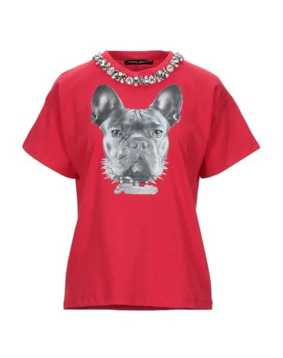 Shop Frankie Morello Woman T-shirt Red Size Xxs Cotton