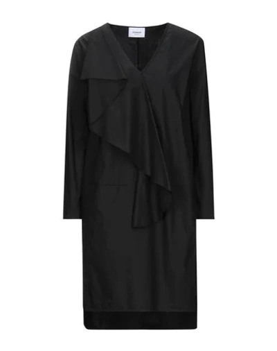 Shop Dondup Woman Mini Dress Black Size 4 Cotton, Elastane