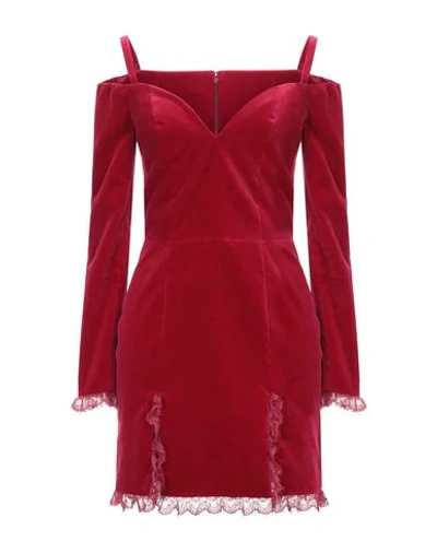 Shop Blumarine Woman Mini Dress Red Size 6 Cotton, Elastane, Polyamide