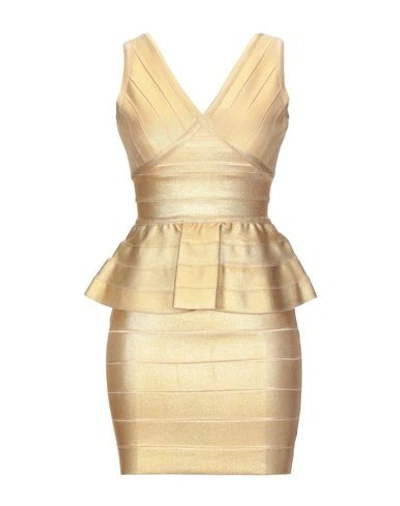 Shop Amuse Short Dress In Ocher