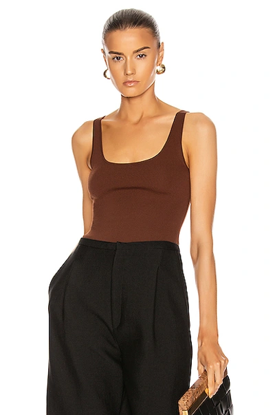 Shop Totême Urda Tank In Dark Brown