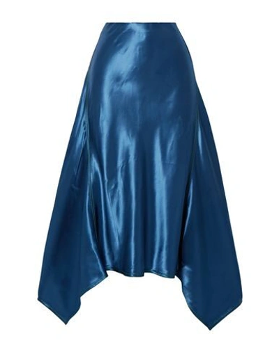 Shop Sies Marjan Woman Midi Skirt Slate Blue Size 10 Viscose