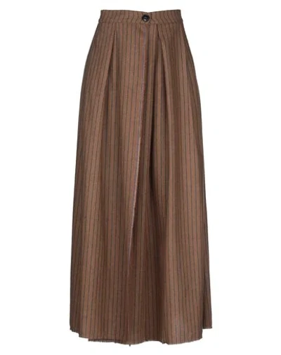 Shop Daniela Pancheri Maxi Skirts In Brown