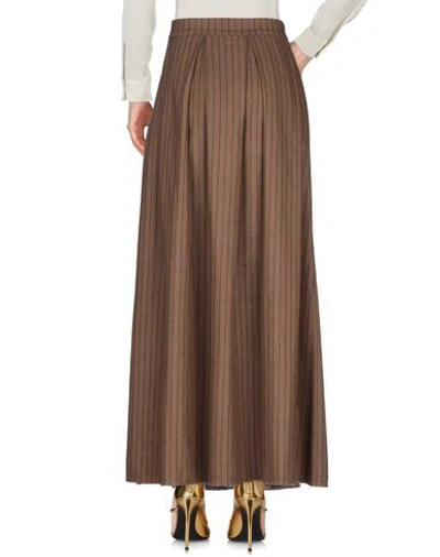 Shop Daniela Pancheri Maxi Skirts In Brown