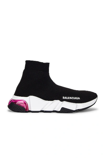 Shop Balenciaga Speed Sneakers In Black & Pink