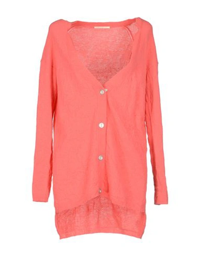 Shop Paolo Pecora Cardigan In Coral