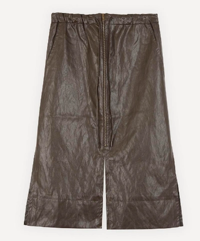 Shop Rejina Pyo Lina Faux-leather Pencil Skirt In Tan