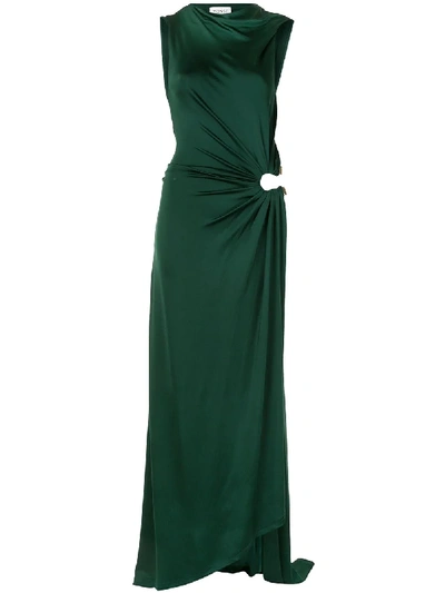 Shop Monse Cut Out Evening Dress In Green