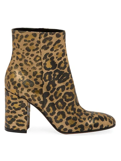 Shop Gianvito Rossi Leopard-print Leather Ankle Boots