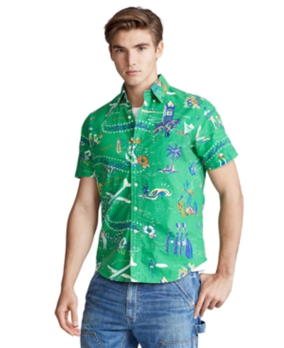 Polo Ralph Lauren Men s Classic fit Tropical Shirt In Hawaiian Getaway Green ModeSens