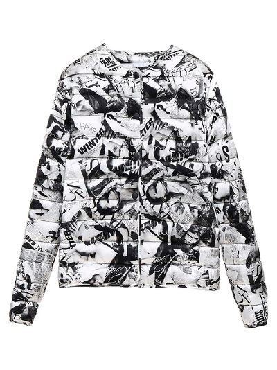Shop Balenciaga Journal Jacket In Nero Bianco